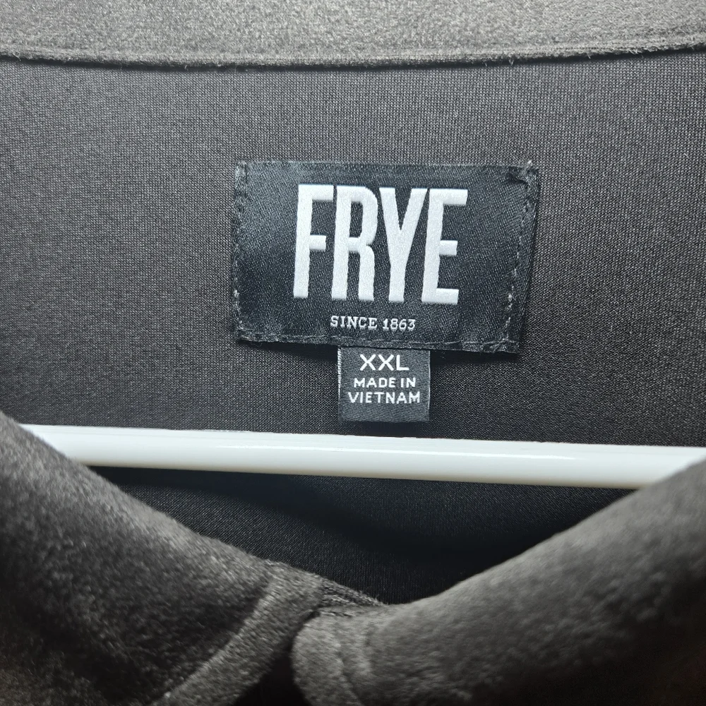 FRYE Men's Gray Faux Suede Shacket Suze XXL - Picture 3 of 5